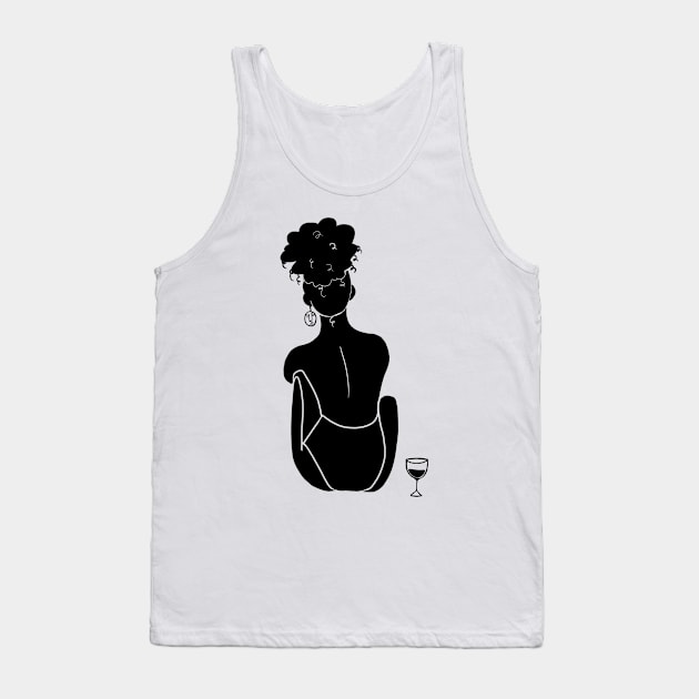 Wine Down Tank Top by bananapeppersart